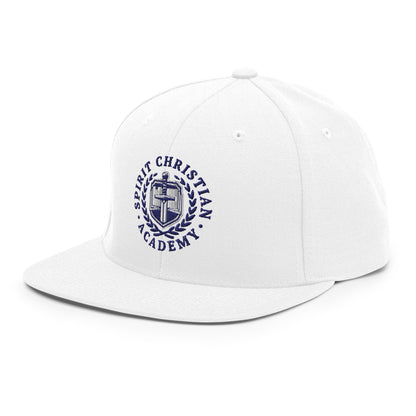 Snapback Hat | Spirit Christian Academy | Navy Script Logo