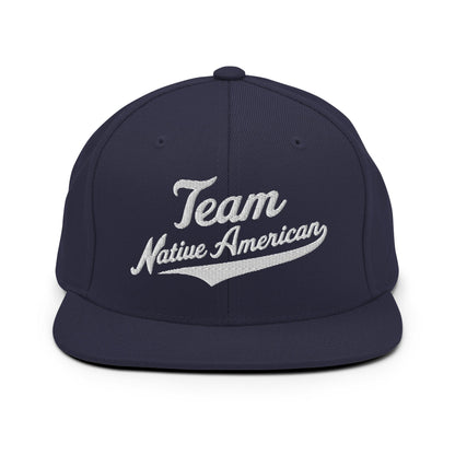 Snapback Hat | Team Native American | Modern Script Logo