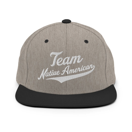 Snapback Hat | Team Native American | Modern Script Logo