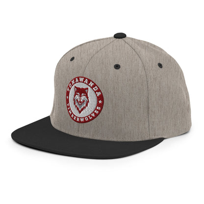 Snapback Hat | Tonawanda High School Track and Field | Mascot Badge Logo
