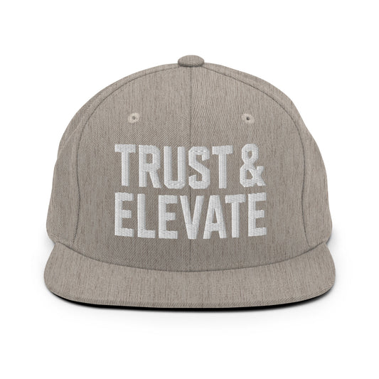 Snapback Hat | Trust & Elevate | Athletic Logo