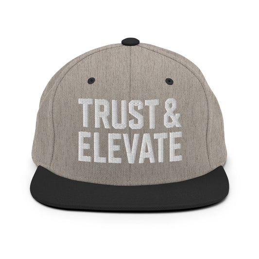 Snapback Hat | Trust & Elevate | Athletic Logo