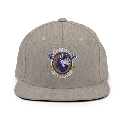 Snapback Hat | UW Women's Club Lacrosse | Badge Logo