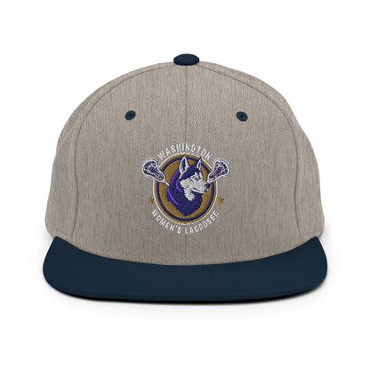 Snapback Hat | UW Women's Club Lacrosse | Badge Logo