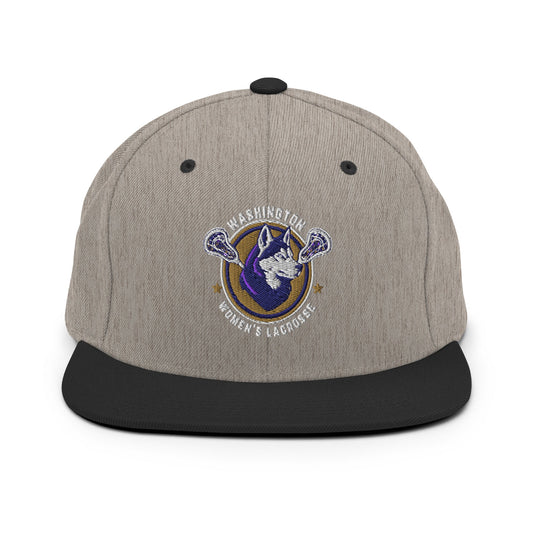 Snapback Hat | UW Women's Club Lacrosse | Badge Logo