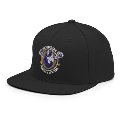 Snapback Hat | UW Women's Club Lacrosse | Badge Logo