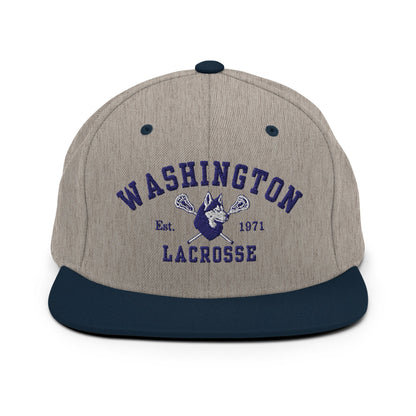 Snapback Hat | UW Women's Club Lacrosse | Washington Lacrosse Logo