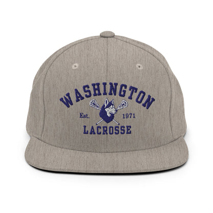 Snapback Hat | UW Women's Club Lacrosse | Washington Lacrosse Logo