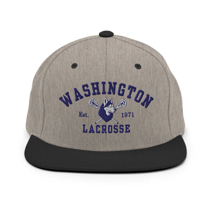 Snapback Hat | UW Women's Club Lacrosse | Washington Lacrosse Logo