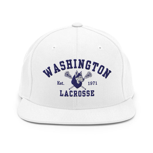 Snapback Hat | UW Women's Club Lacrosse | Washington Lacrosse Logo