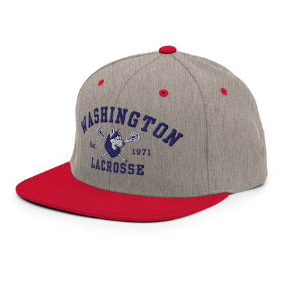 Snapback Hat | UW Women's Club Lacrosse | Washington Lacrosse Logo
