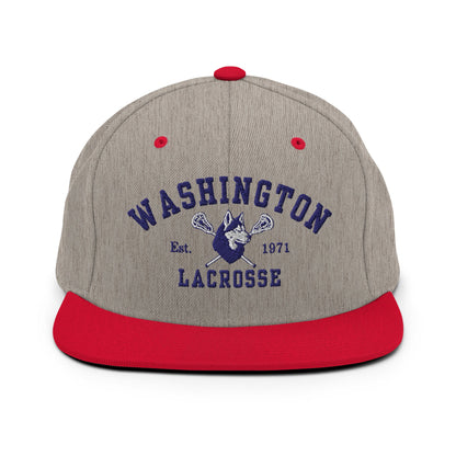 Snapback Hat | UW Women's Club Lacrosse | Washington Lacrosse Logo