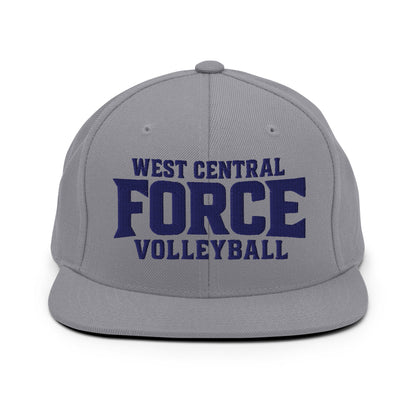 Snapback Hat | West Central Force Volleyball | Blue Logo
