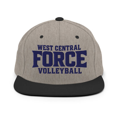 Snapback Hat | West Central Force Volleyball | Blue Logo
