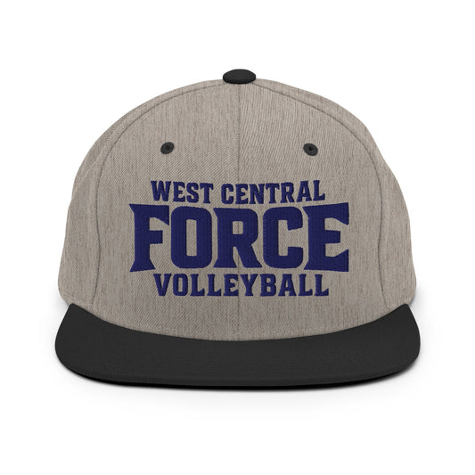 Snapback Hat | West Central Force Volleyball | Blue Logo