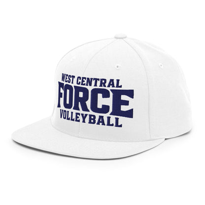 Snapback Hat | West Central Force Volleyball | Blue Logo