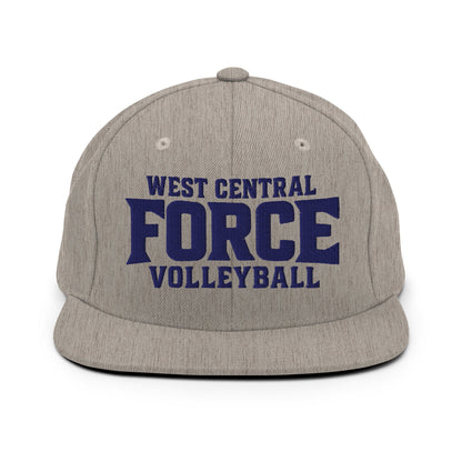 Snapback Hat | West Central Force Volleyball | Blue Logo
