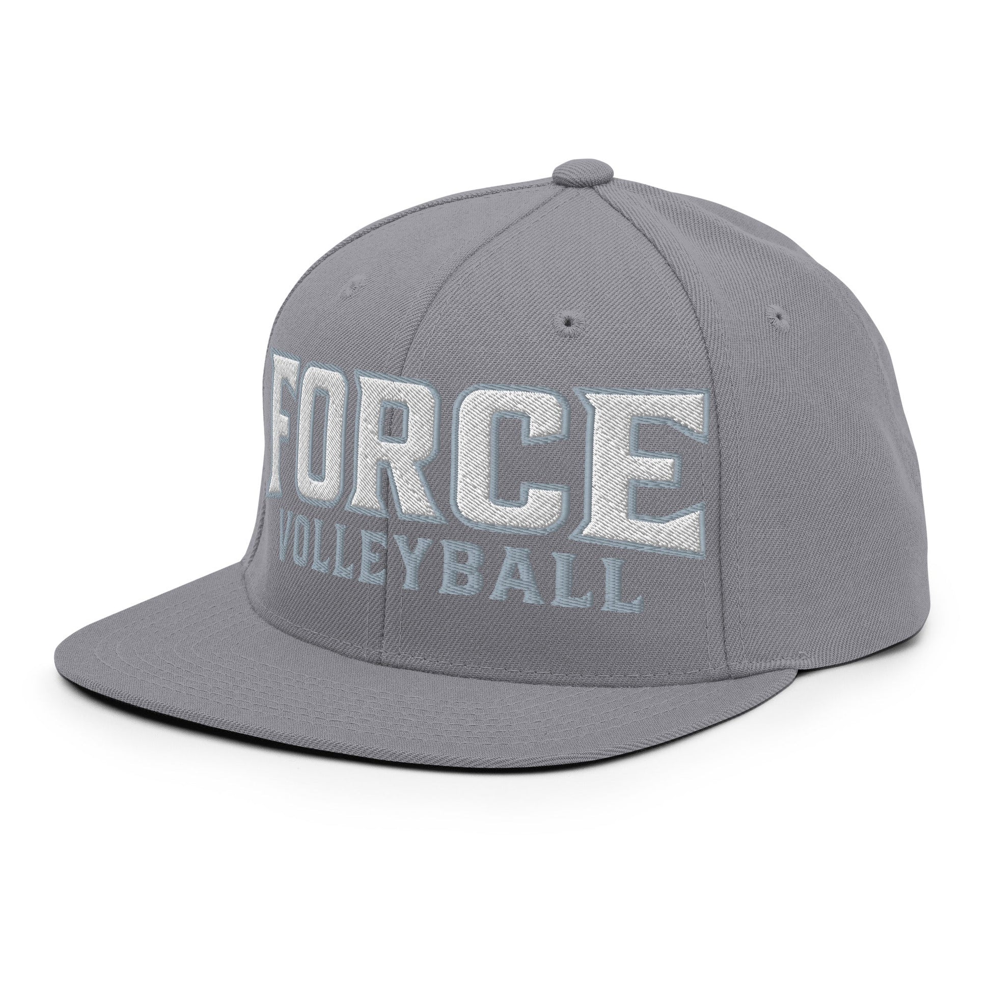 Snapback Hat | West Central Force Volleyball | Grey Logo