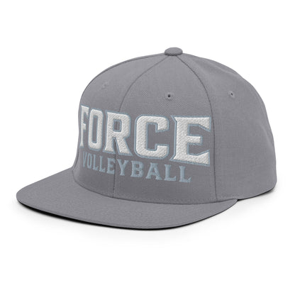 Snapback Hat | West Central Force Volleyball | Grey Logo