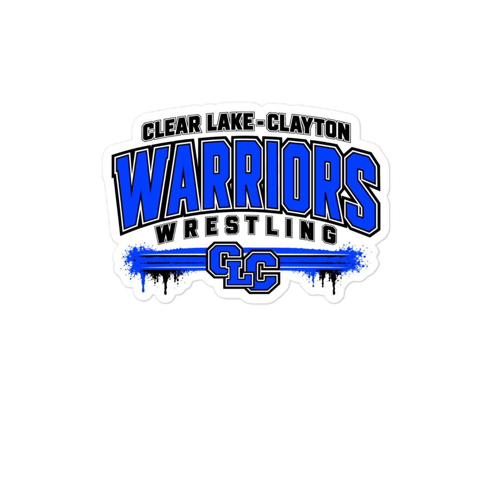 Stickers | Clear Lake - Clayton Wrestling | Warrior Crest Logo