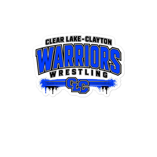 Stickers | Clear Lake - Clayton Wrestling | Warrior Crest Logo
