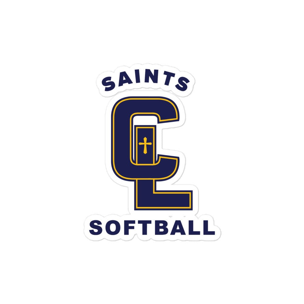 Stickers | Crean Lutheran Softball | Navy CL Softball Logo