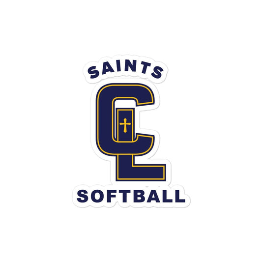 Stickers | Crean Lutheran Softball | Navy CL Softball Logo