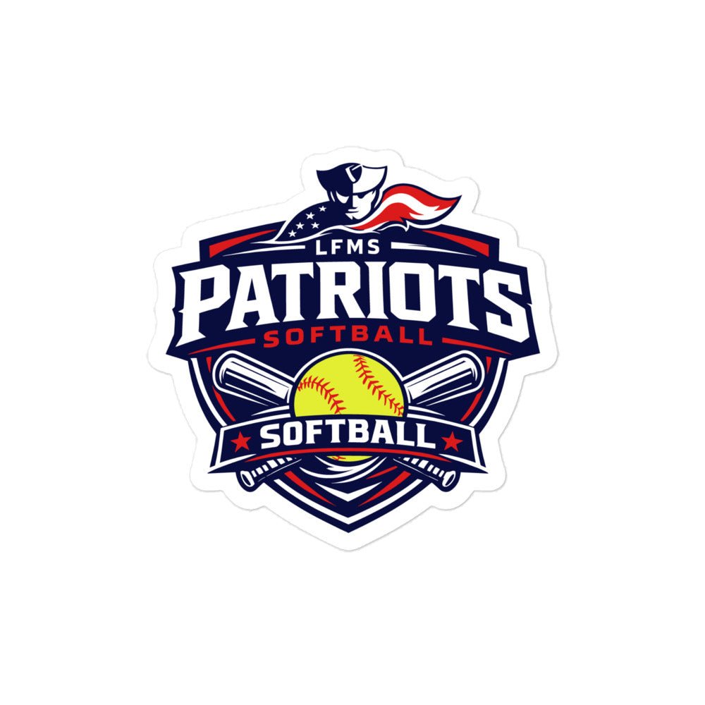 Stickers | LFMS Athletics | Patriots Softball Logo