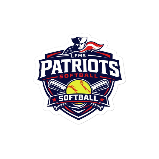 Stickers | LFMS Athletics | Patriots Softball Logo