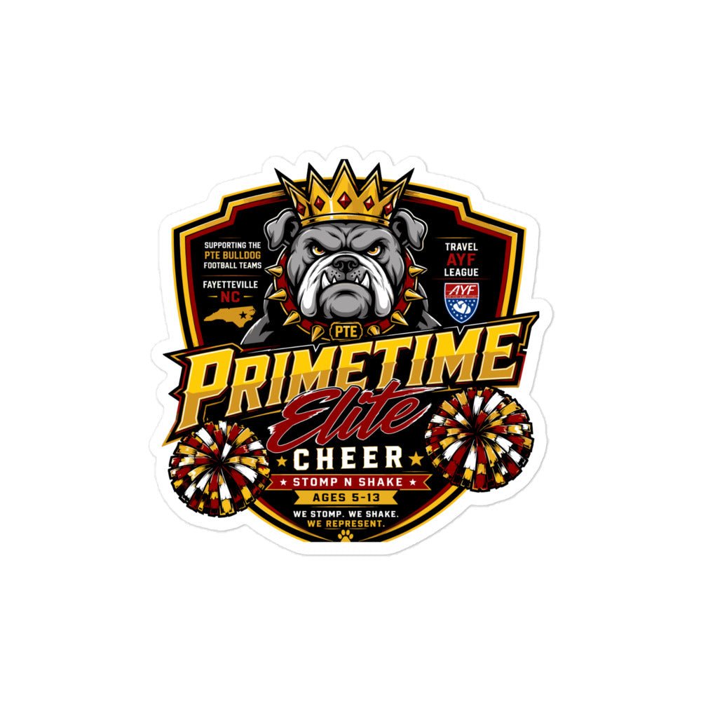 Stickers | PTE Bulldog Cheer | Shield Logo