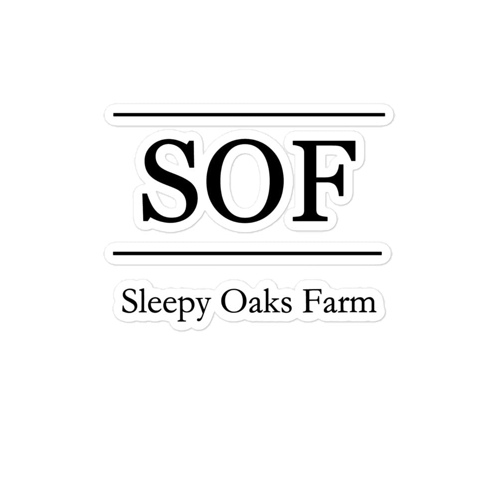 Stickers | Sleepy Oaks Farm | SOF Logo