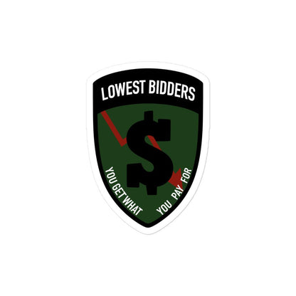 Stickers | The Lowest Bidders | Shield Logo