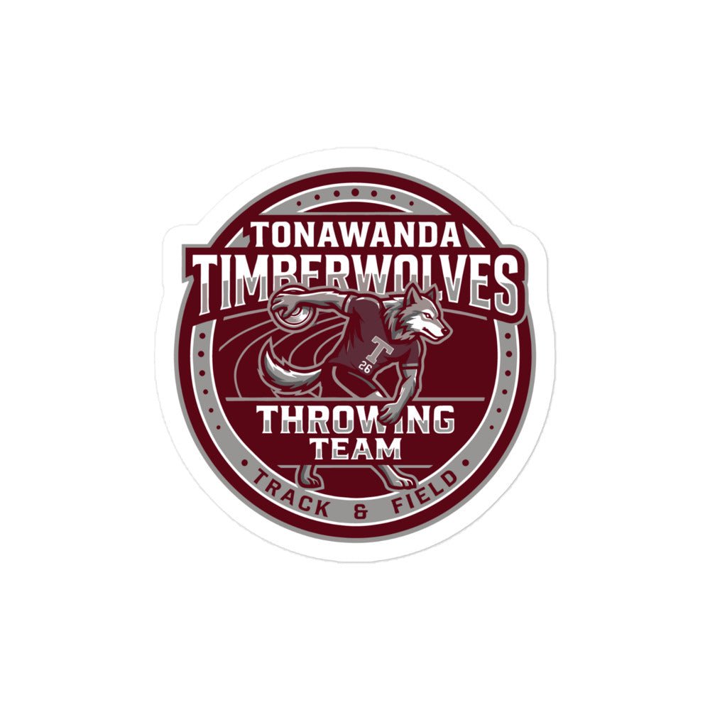 Stickers | Tonawanda High School Track and Field | Throwing Team Logo