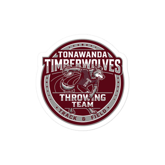 Stickers | Tonawanda High School Track and Field | Throwing Team Logo