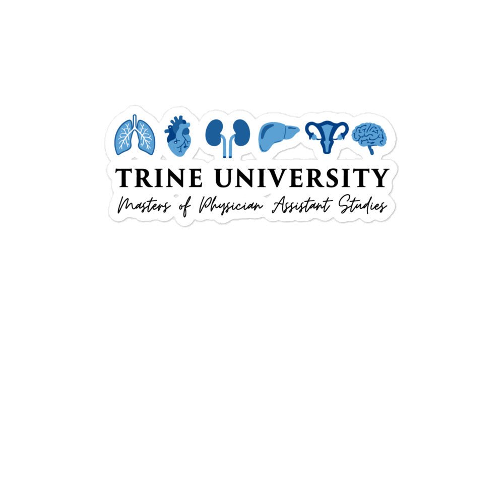 Stickers | Trine PA program | Modern Script Logo