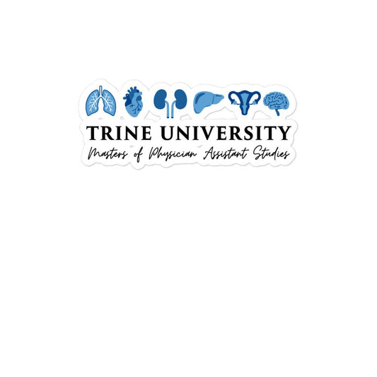 Stickers | Trine PA program | Modern Script Logo