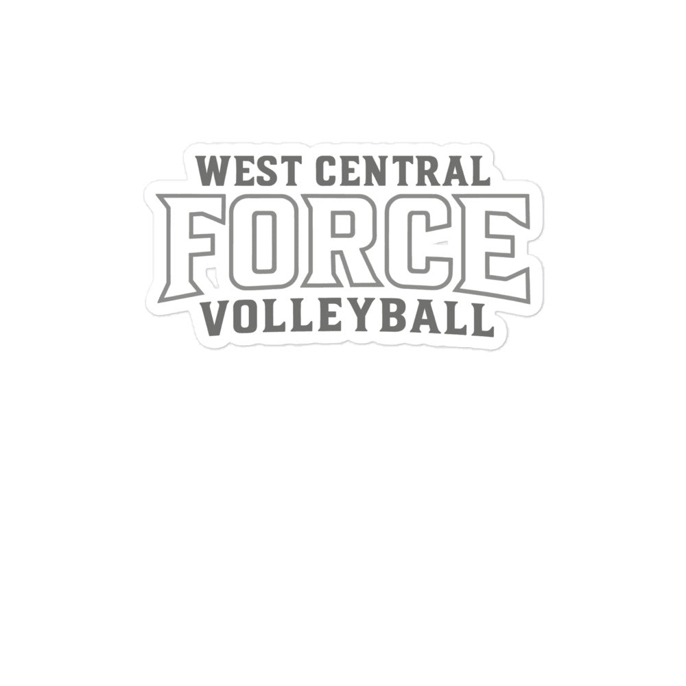 Stickers | West Central Force Volleyball | Grey Logo