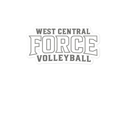 Stickers | West Central Force Volleyball | Grey Logo