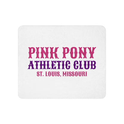 Sherpa Blanket | Pink Pony Athletic Club | Athletic Wordmark Logo