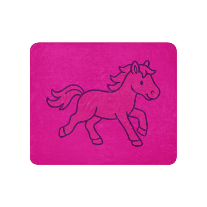 Sherpa Blanket | Pink Pony Athletic Club | Mascot Logo
