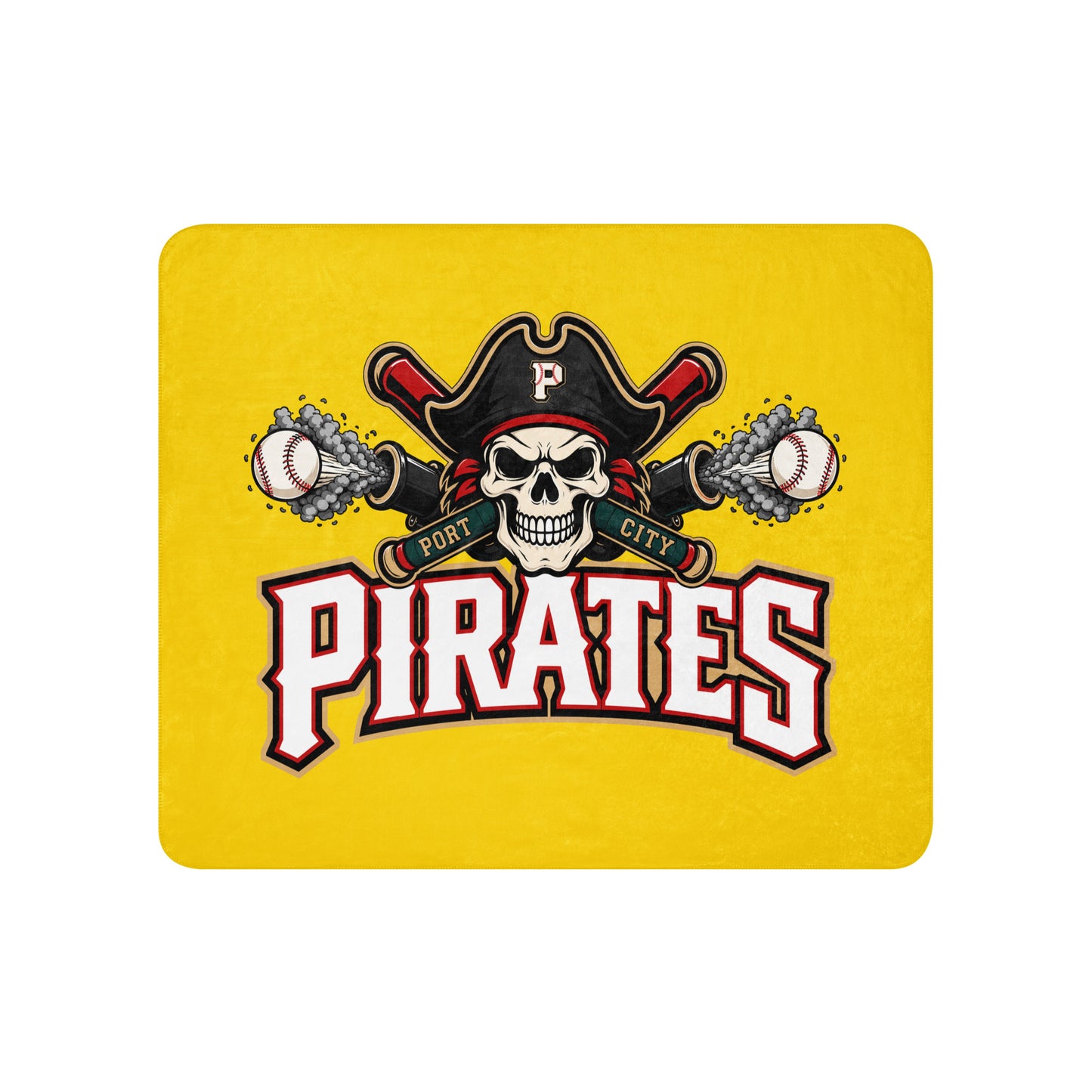 Sherpa Blanket | Port City Pirates | Cannonball Portside Logo