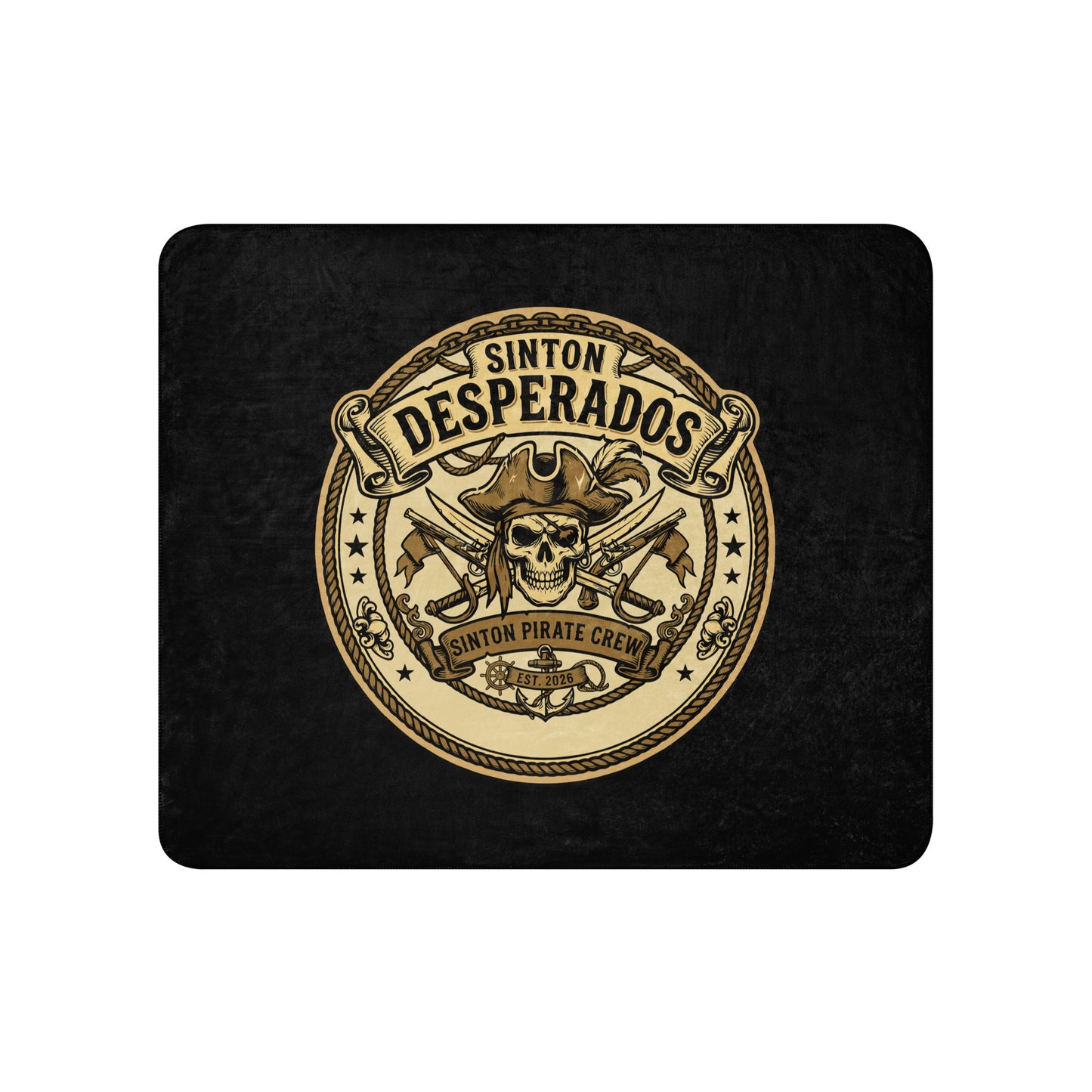 Sherpa Blanket | Sinton Desperados Baseball | Badge Logo