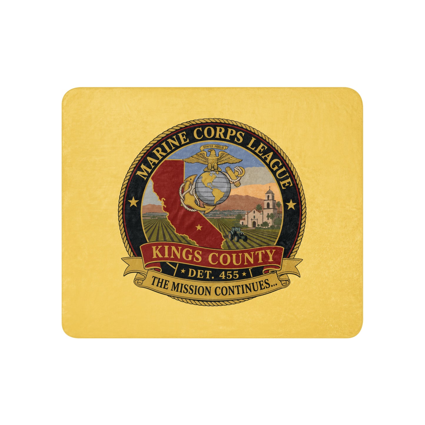 Sherpa Blanket | Marine Corps League kings County Det 455 | Shield Logo