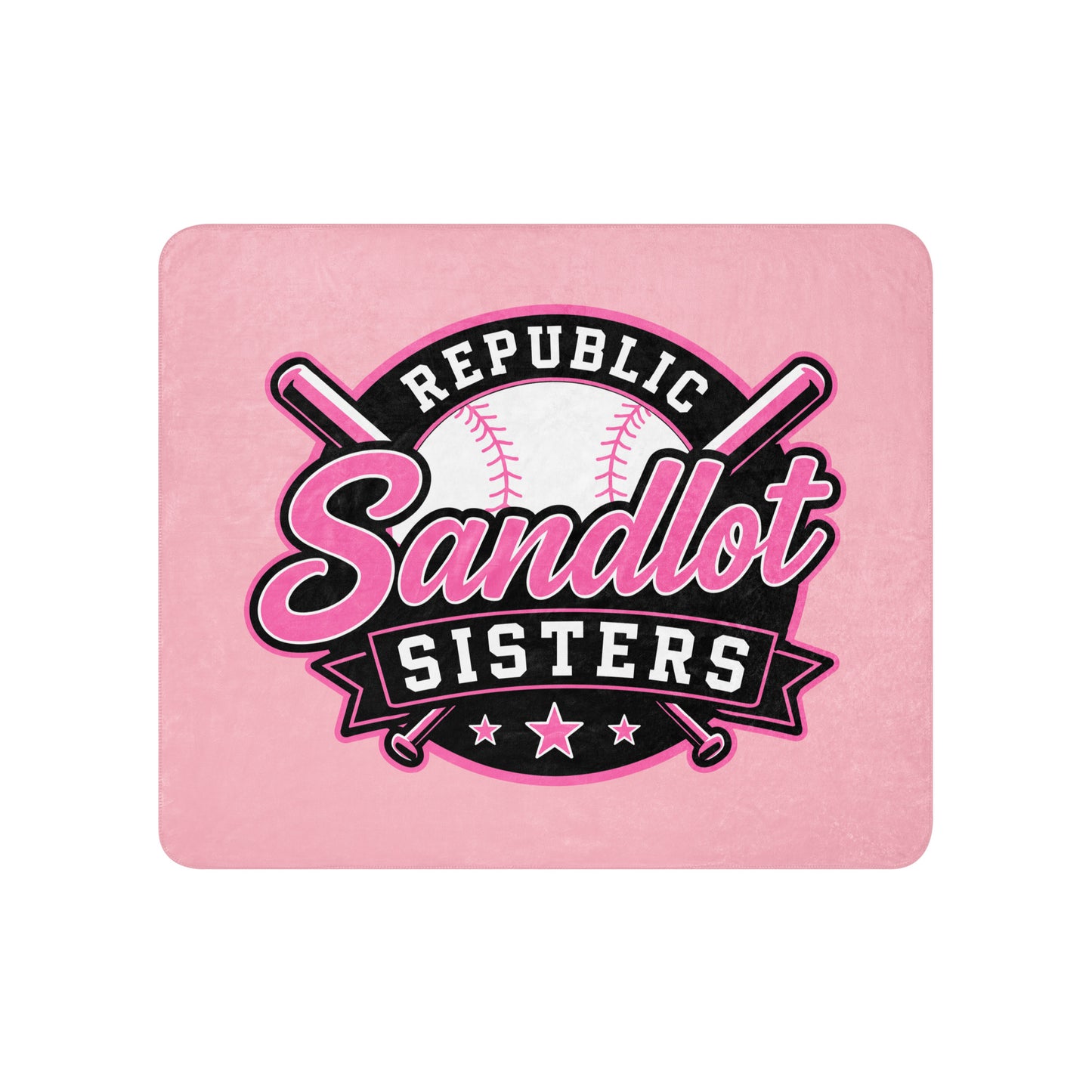 Sherpa Blanket | Sandlot Sisters | Badge Logo