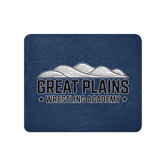 Sherpa Blanket | Great Plains Wrestling Academy | Crest Logo