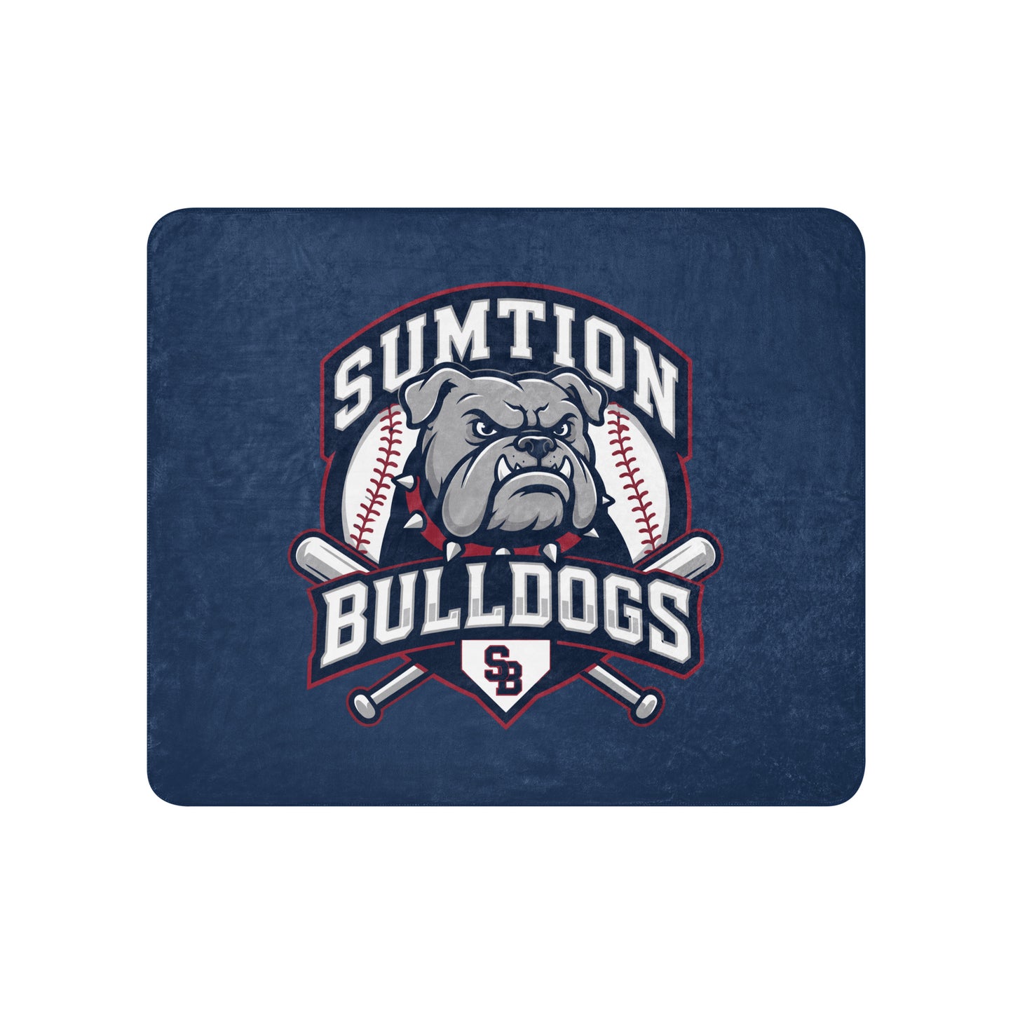 Sherpa Blanket | Sumtion bulldogs | Emblem Logo