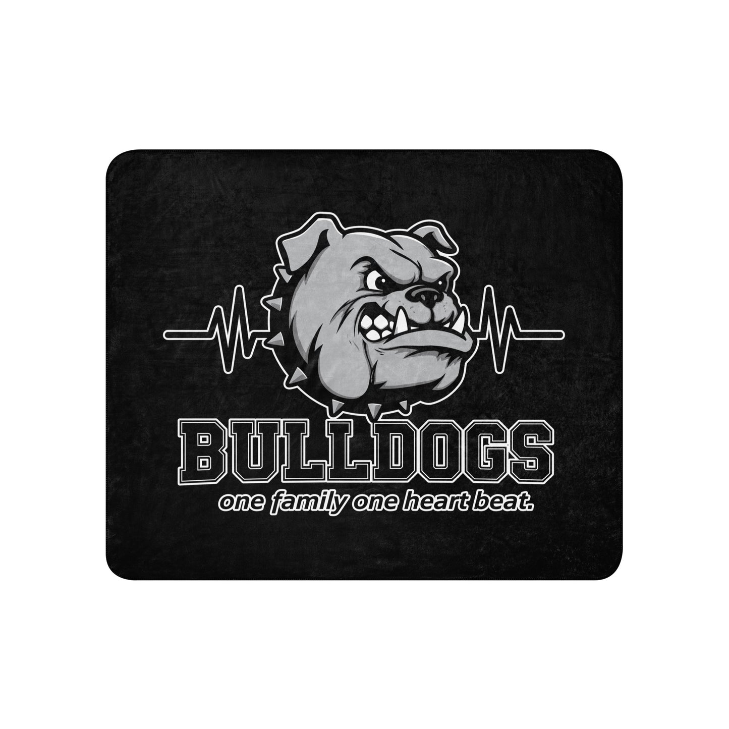Sherpa Blanket | Celina Recreational Football Black | Bulldogs Crest Logo