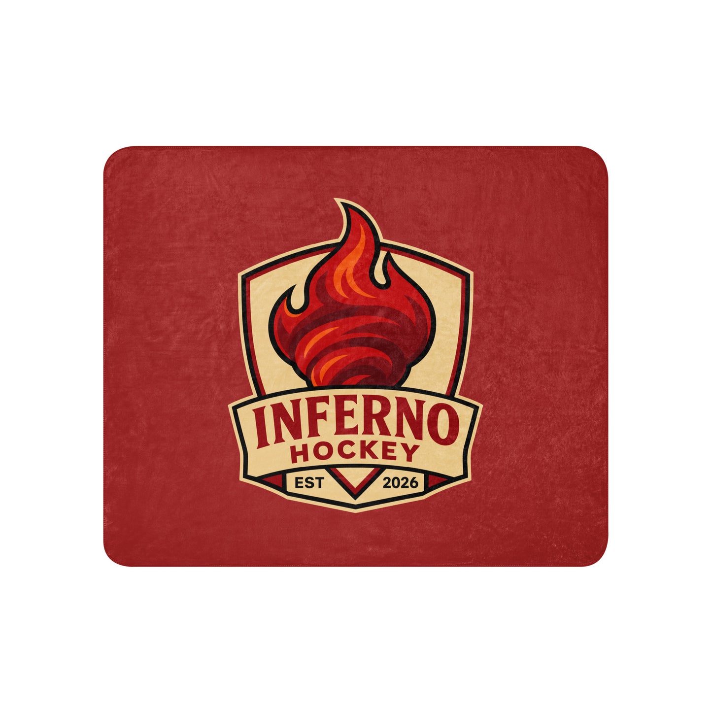 Sherpa Blanket | Inferno Hockey | Crest Logo