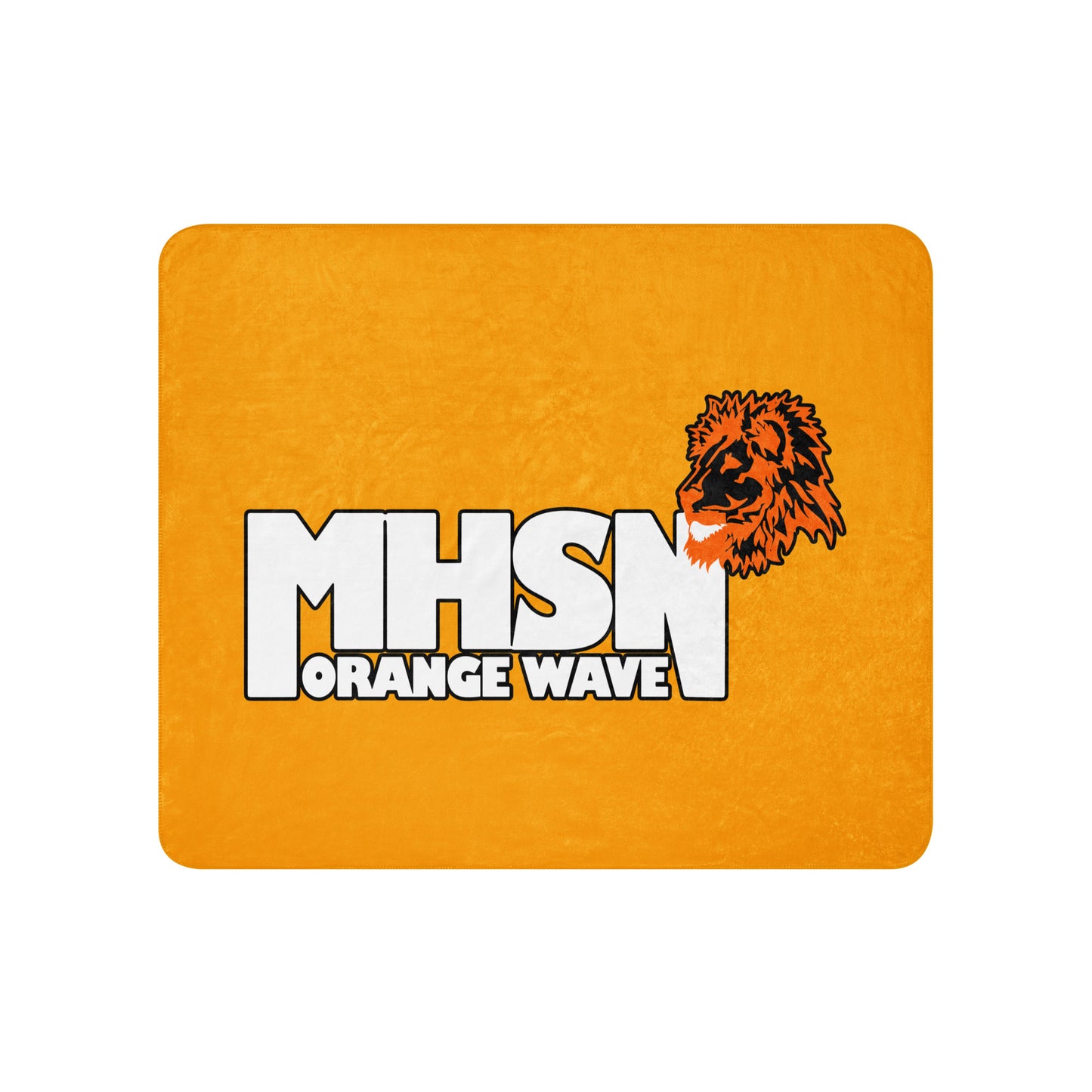 Sherpa Blanket | Orange Wave Marching Band | Crest Logo