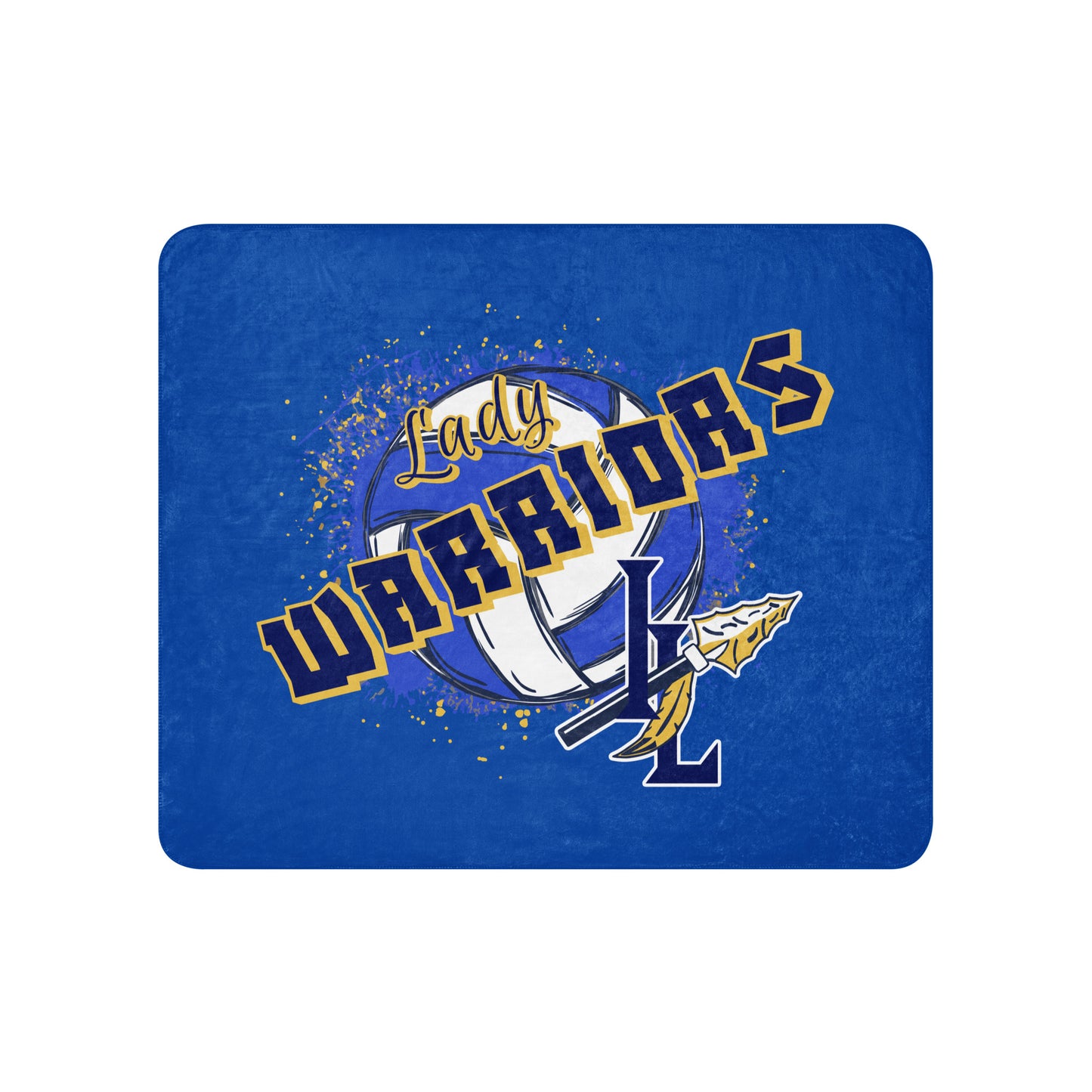 Sherpa Blanket | Indian Land Middle School Volleyball | Vanguard Warriors Logo